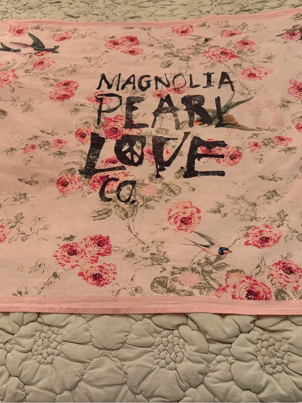 Magnolia Pearl Pink Rose Bandana - Picture 3 of 6